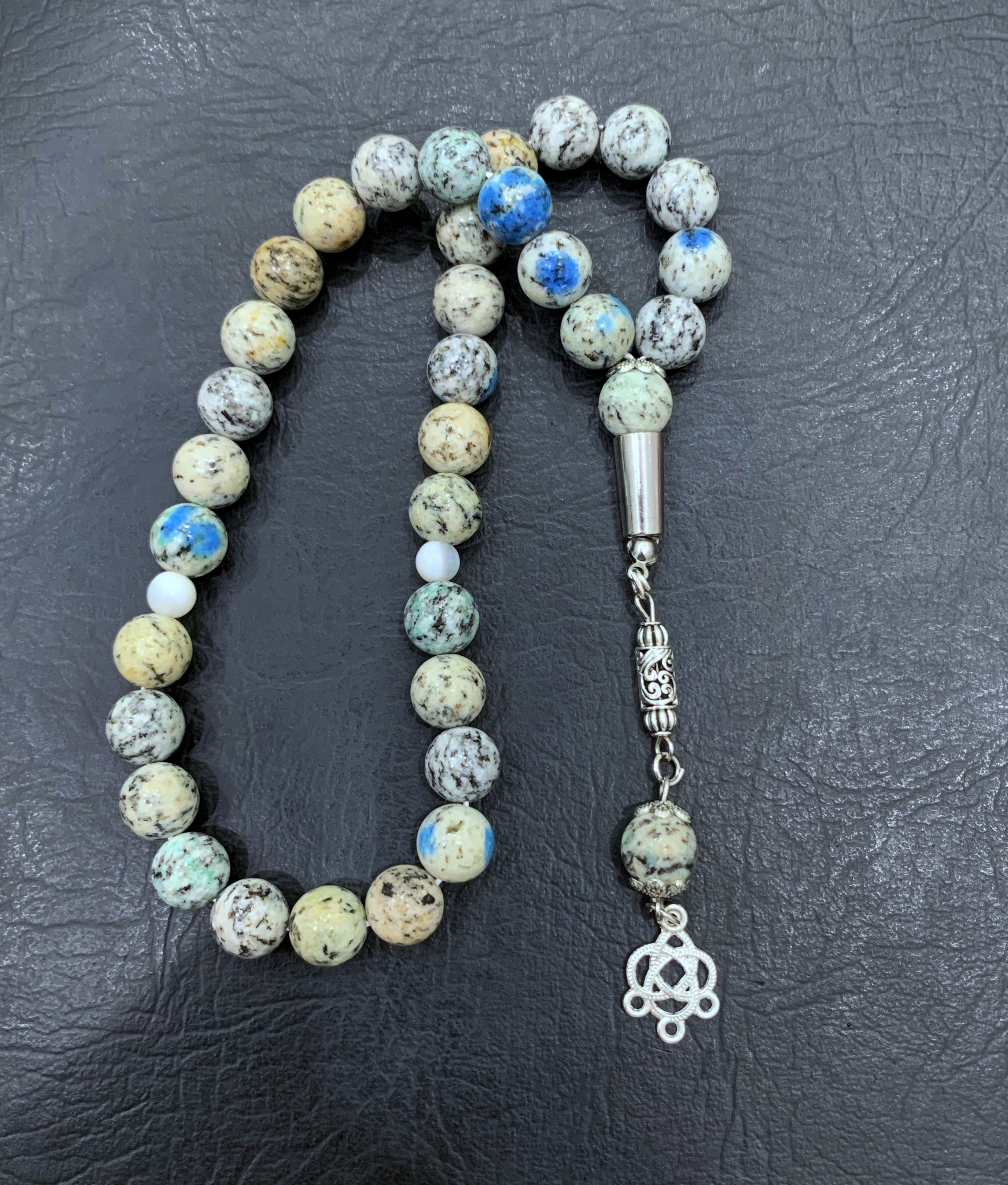 K2 azurite granite tasbeeh